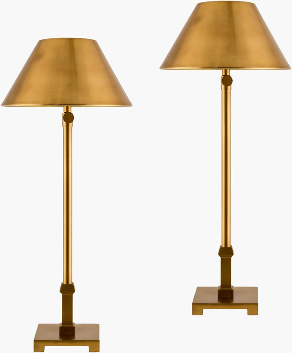 Surya Andenes Sculptural Iron Table Lamp Mid-century Modern Shade for Console or Nightstand AND001-SET