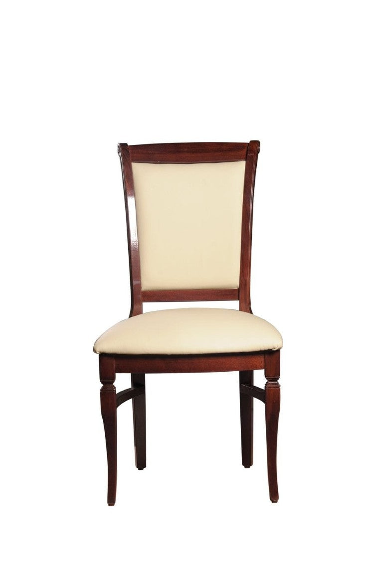 VIG Furniture Anders Taupe Leather Dining Chair Set Of 2 – Neoclassical Walnut Beechwood Frame, Ready-To-Use Elegance VGTSRAFAELLO-DC