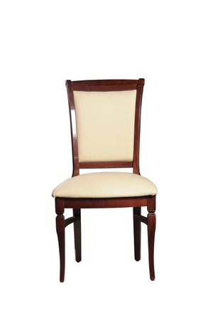 VIG Furniture Anders Taupe Leather Dining Chair Set Of 2 – Neoclassical Walnut Beechwood Frame, Ready-To-Use Elegance VGTSRAFAELLO-DC