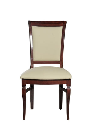 VIG Furniture Anders Taupe Leather Dining Chair Set Of 2 – Neoclassical Walnut Beechwood Frame, Ready-To-Use Elegance VGTSRAFAELLO-DC