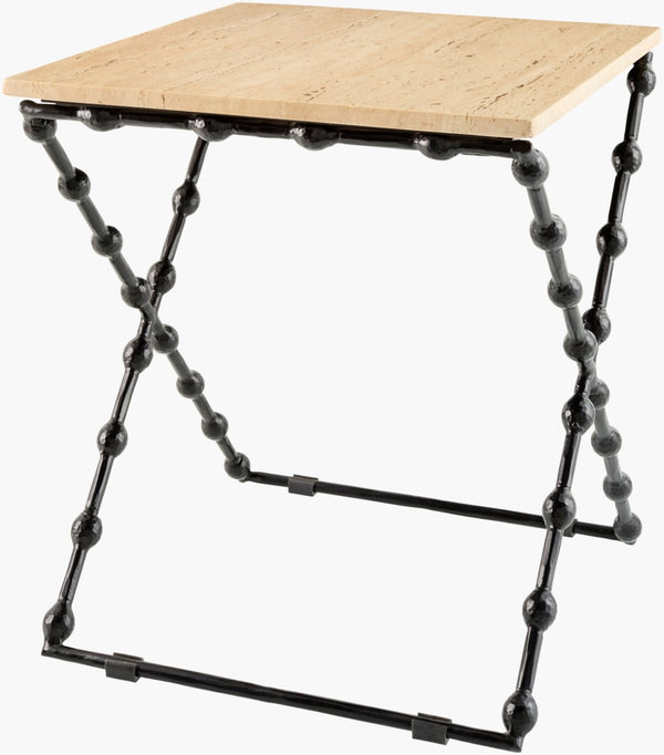 Surya Ando Handcrafted Industrial Rustic End Table Artisan Accent for Living Room or Patio ANDO002-211820