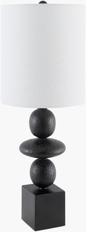 Livabliss Anie Art Deco Resin Base Table Lamp with Linen Shade for Bedroom or Console ANE-001