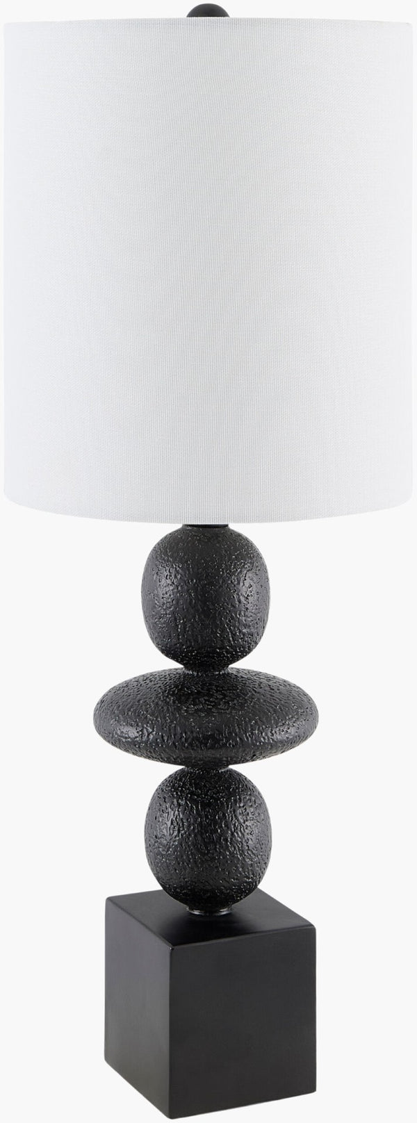 Livabliss Anie Art Deco Resin Base Table Lamp with Linen Shade for Bedroom or Console ANE-001
