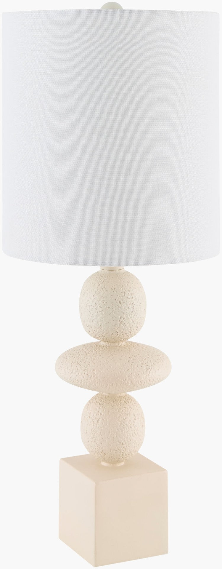 Livabliss Anie Art Deco Resin Base Table Lamp with Linen Shade for Bedroom or Living Room ANE-003