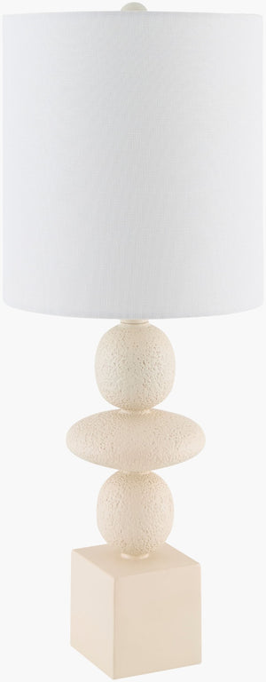 Livabliss Anie Art Deco Resin Base Table Lamp with Linen Shade for Bedroom or Living Room ANE-003