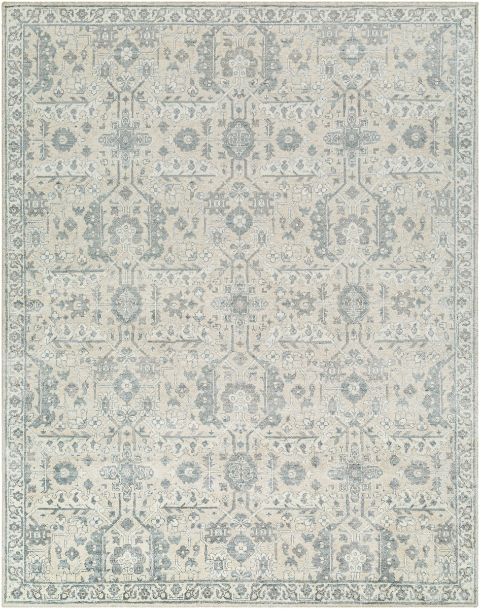Aleyna ANE-2300 9' x 12' Handmade Rug ANE2300-912  Light Blue, Cream, Light Gray, Medium Gray, Gray, White Surya