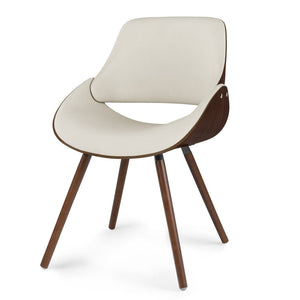 English Elm Malden Bentwood Dining Chair - Stylish Cream Upholstered Accent Chair For Modern Spaces B136P158901