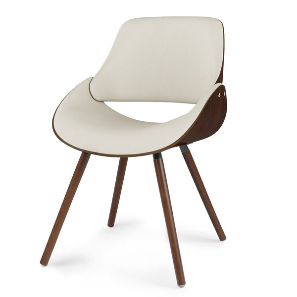 English Elm Malden Bentwood Dining Chair - Stylish Cream Upholstered Accent Chair For Modern Spaces B136P158901