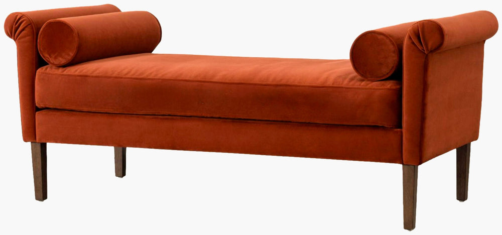 Surya Aneesa Wide Upholstered Entryway Bench with Clean Lines for Bedroom or Foyer ANES001-256026
