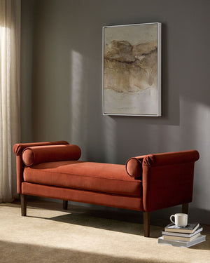 Surya Aneesa Wide Upholstered Entryway Bench with Clean Lines for Bedroom or Foyer ANES001-256026