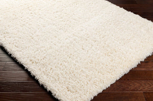 Livabliss Angora Plush Polyester Accent Rug for Modern Minimalist Entryway or Bedroom Decor Cream 6'7" x 9' ANG2304-679