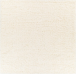 Livabliss Angora Plush Polyester Accent Rug for Modern Minimalist Entryway or Bedroom Decor Cream 7'10" x 7'10" ANG2304-710SQ