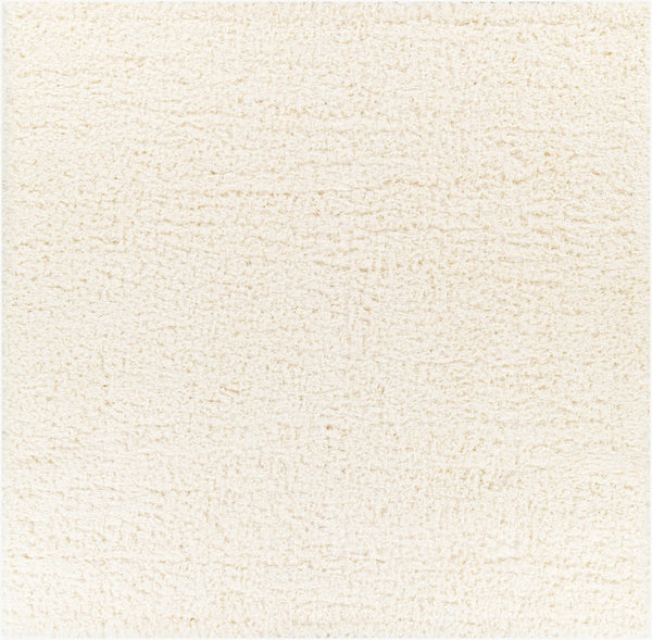 Livabliss Angora Plush Polyester Accent Rug for Modern Minimalist Entryway or Bedroom Decor Cream 7'10" x 7'10" ANG2304-710SQ