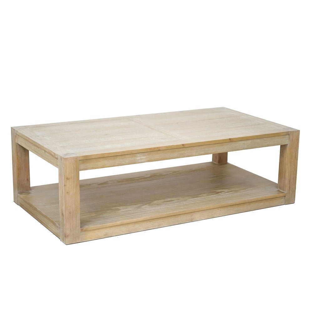 Origins Angelo Solid Pine Coffee Table with Open Shelf Ready to Use in Any Living Room 4545-61