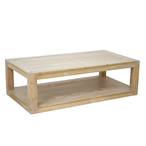 Origins Angelo Solid Pine Coffee Table with Open Shelf Ready to Use in Any Living Room 4545-61