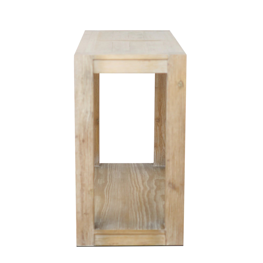 Origins Angelo Solid Pine Console Table Open Shelf Natural Grain Farmhouse Entryway Accent 4545-63