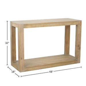 Origins Angelo Solid Pine Console Table Open Shelf Natural Grain Farmhouse Entryway Accent 4545-63