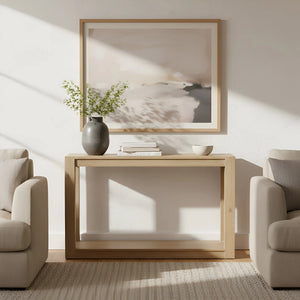 Origins Angelo Solid Pine Console Table Open Shelf Natural Grain Farmhouse Entryway Accent 4545-63