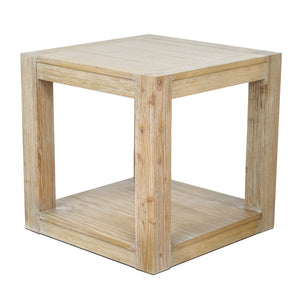 Origins Angelo Pine Wood Open Cube End Table Ready to Use Farmhouse Style Living Room Accent 4545-62