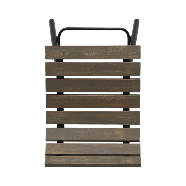 English Elm Christopher Knight Home® - NORDIC Camron 35" Wooden Barstool Set of 2 – Gray Acacia Seat with Black Iron Legs, Industrial Elegance 65564.00GRY