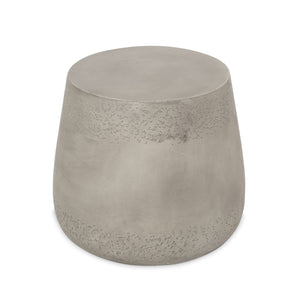 English Elm Orion Concrete Drum Side Table with Sculptural Flared Base for Eclectic Living Spaces 69455.00CONRT