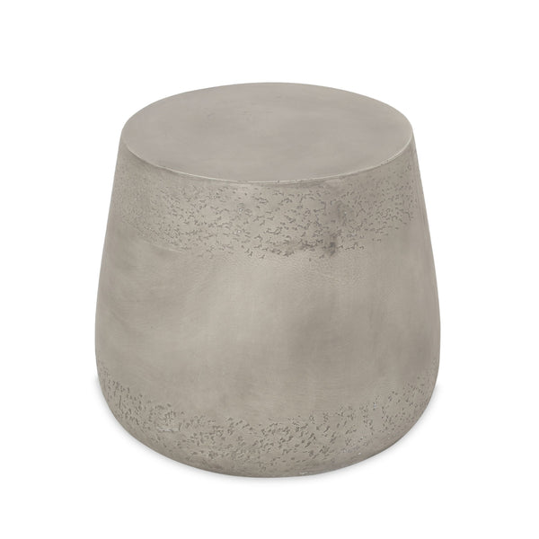 English Elm Orion Concrete Drum Side Table with Sculptural Flared Base for Eclectic Living Spaces 69455.00CONRT