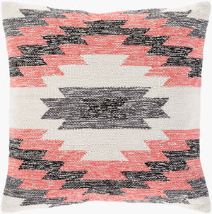 Surya Anika 18"X18" Rustic Elegance Accent Pillow - Durable Cotton Design For Cozy Home Decor Charm Pink Cotton,Cotton Ani001-2020d