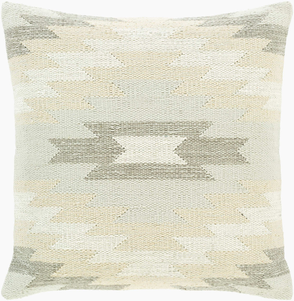 Surya Anika 18"X18" Rustic Elegance Accent Pillow - Durable Cotton Design For Cozy Home Decor Charm Oatmeal Cotton,Cotton Ani003-2020d