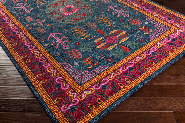 Livabliss Anika Traditional Pattern Low Pile Polypropylene Area Rug for Entryways and Bedrooms Teal, Aqua 2' x 2'11" ANI1005-23