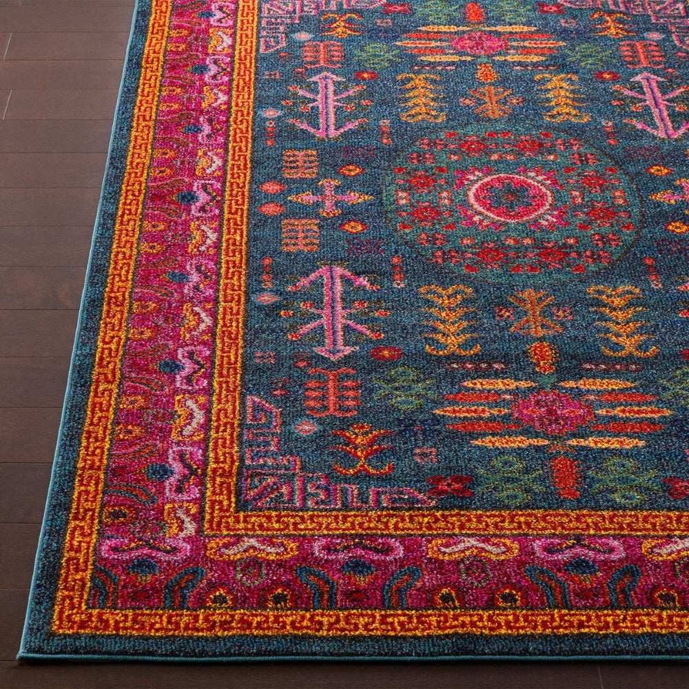 Livabliss Anika Traditional Pattern Low Pile Polypropylene Area Rug for Entryways and Bedrooms Teal, Aqua 7'10" x 10'2" ANI1005-710103