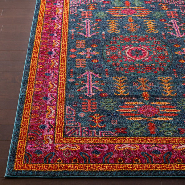 Livabliss Anika Traditional Pattern Low Pile Polypropylene Area Rug for Entryways and Bedrooms Teal, Aqua 2' x 2'11" ANI1005-23