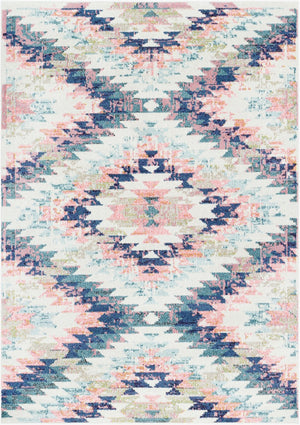 Livabliss Anika Southwestern Polypropylene Woven Rug for Entryways and High Traffic Floors White, Light Be 3'11" x 5'7" ANI1027-31157