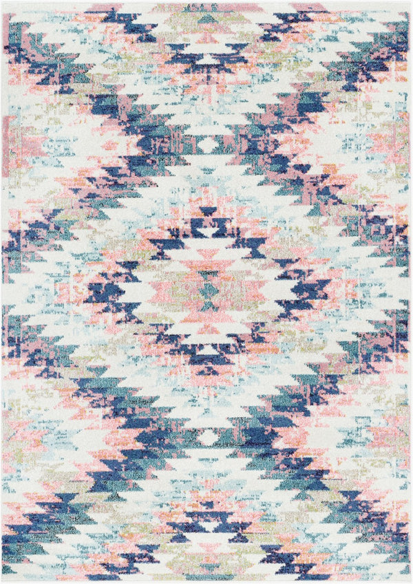 Livabliss Anika Southwestern Polypropylene Woven Rug for Entryways and High Traffic Floors White, Light Be 3'11" x 5'7" ANI1027-31157