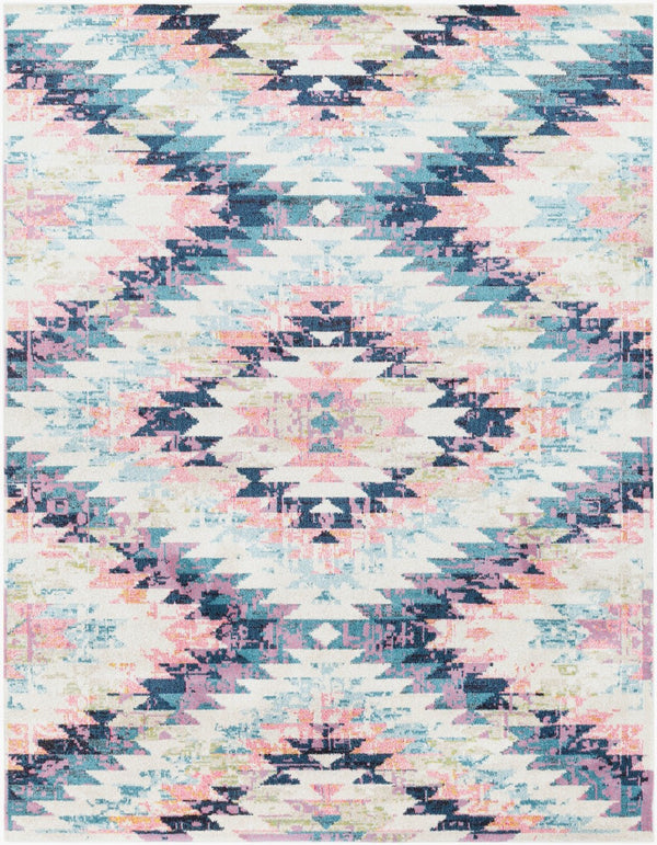 Livabliss Anika Southwestern Polypropylene Woven Rug for Entryways and High Traffic Floors White, Light Be 7'10" x 10'2" ANI1027-710103
