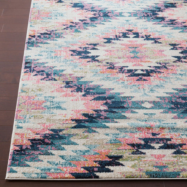 Livabliss Anika Southwestern Polypropylene Woven Rug for Entryways and High Traffic Floors White, Light Be 3'11" x 5'7" ANI1027-31157