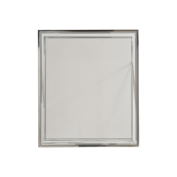 Bernhardt Bernhardt Maymont Side Table With Polished Stainless Steel, Tempered Glass Top & Figured Sycamore Shelf 313111