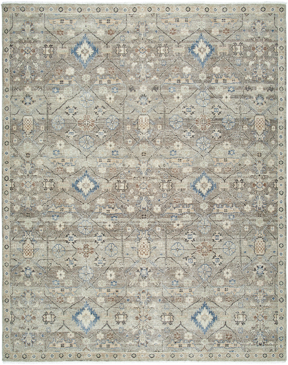 Anelka ANK-2302 9' x 12' Handmade Rug ANK2302-912  Sterling Grey, Metallic - Silver, Grey, Light Silver Surya