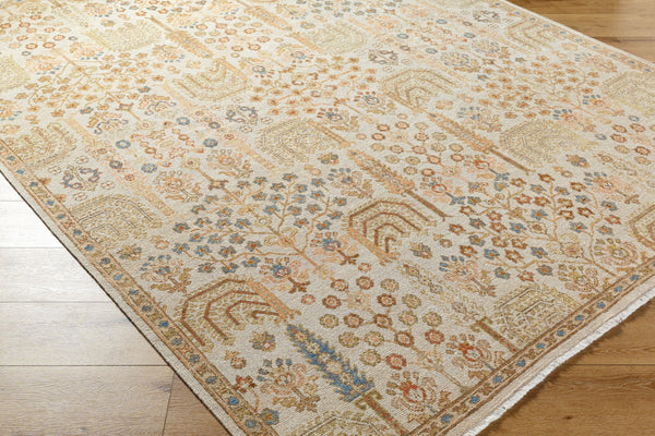 Surya Anelka 2' X 3' Handmade Wool Rug – Elegant, Low Pile Design With Unique Fringe For Cozy Spaces Ivory Wool Ank2303-23