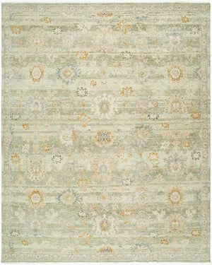 Surya Anelka 2' X 3' Handmade Wool Rug – Elegant, Low Pile Design With Unique Fringe For Cozy Spaces Sage Wool Ank2304-23