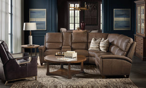 Hooker Furniture Julian Power Reclining Sectional Top-grain Leather Six-seat Living Room Set SS831-6PC3-088