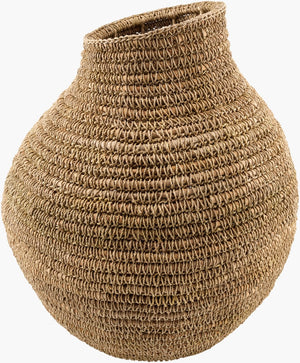 Surya Anouk Handcrafted Woven Basket Vase Bohemian Sculptural Accent for Console or Floor 20"H x 18"W x 18"D ANOU002-201818