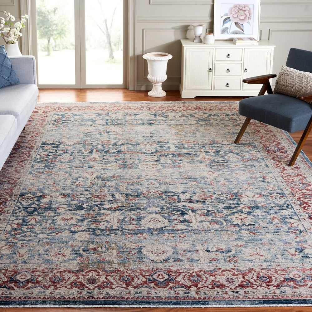 Safavieh Antique Patina 640 ANP640 Power Loomed Traditional Rug Blue / Rust ANP640M-9