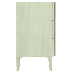 Bernhardt Bernhardt Cerused Linen East Hampton Hall Chest – 3-Drawer Neo-Traditional Console With Tapered Feet, Adjustable Glides, Anti-Tip Kit 395115