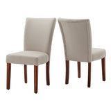 Homelegance By Top-Line Harmonn Upholstered Parsons Dining Chairs (Set of 2) Espresso Rubberwood