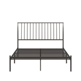 Homelegance By Top-Line Dante Metal Platform Bed with Curved Metal Headboard Dark Bronze Metal