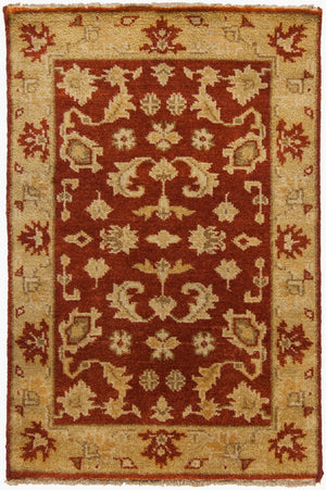 Surya Antolya Handmade 2' X 3' Luxurious New Zealand Wool Rug – Timeless Quality & Cozy Comfort Rust Nz Wool Ant9702-23