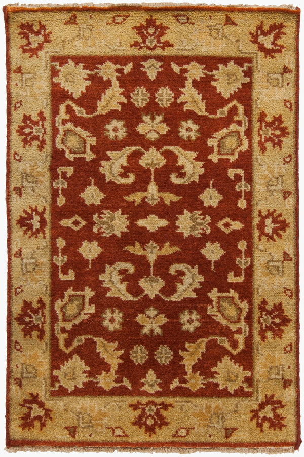 Surya Antolya Handmade 2' X 3' Luxurious New Zealand Wool Rug – Timeless Quality & Cozy Comfort Rust Nz Wool Ant9702-23