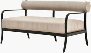 Surya Antibes Outdoor Loveseat with Uv Resistant Acrylic and Rust Proof Aluminum Patio Frame ANTE003-313357
