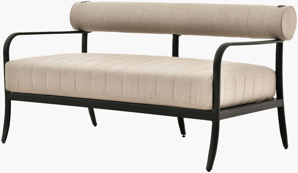 Surya Antibes Outdoor Loveseat with Uv Resistant Acrylic and Rust Proof Aluminum Patio Frame ANTE003-313357