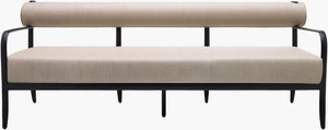 Surya Antibes Three Seat Outdoor Sofa with Aluminum Frame and Uv Resistant Acrylic Cushions ANTE004-313381